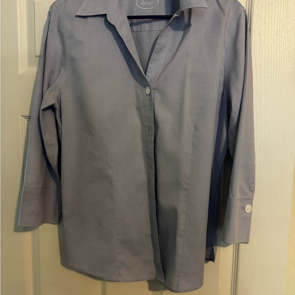 Foxcroft Light Blue Blouse